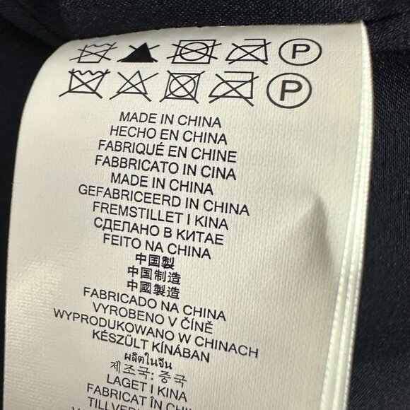 Michael Kors Womens Sleeveless Dress With Gold Chain Detail Size 10 New Navy - Picture 9 of 11